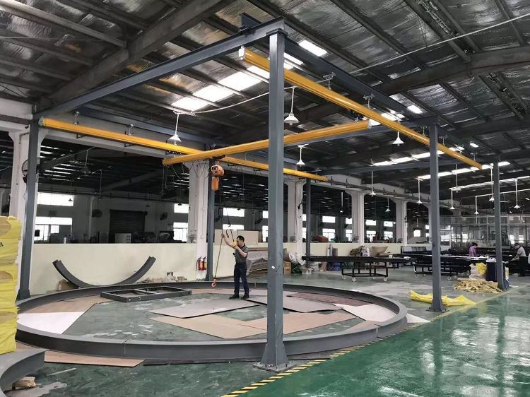 Suspended monorail crane