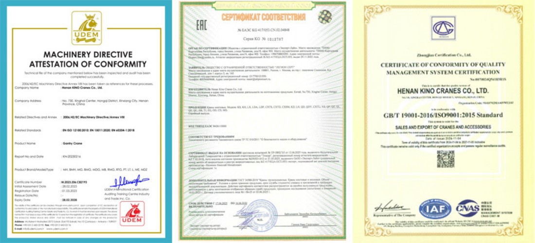 gantry crane certification gantry crane certification