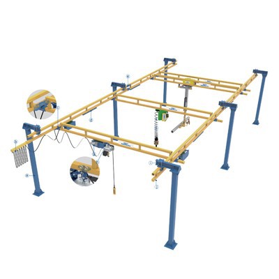 Grua monorail de suspensió